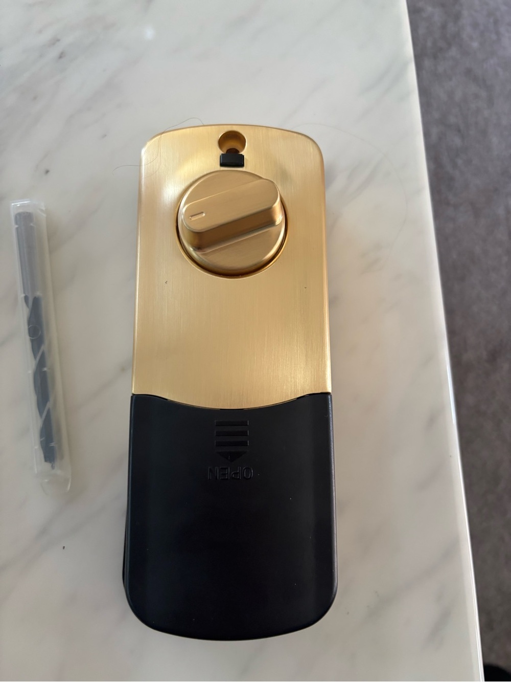 Gold and Black Electronic Deadbolt Thumb Turn Lock